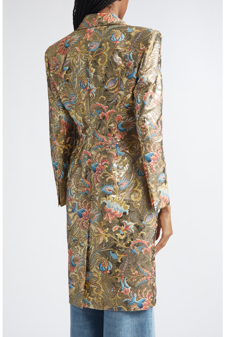 Paisley Metallic Tailored Coat, Alternate, color, PRINT ON BEIGE BASE