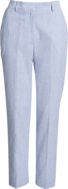 Tahari ASL Seersucker Straight Leg Pants