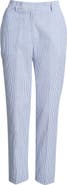 Tahari ASL Seersucker Straight Leg Pants