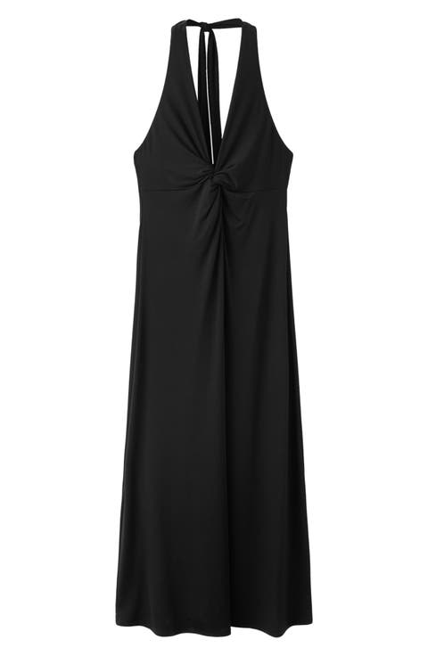 Draped Halter Dress