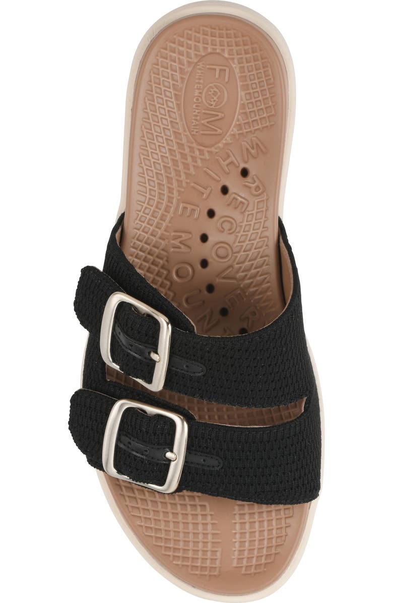 White Mountain Footwear Nanny FOM Recovery Slide Sandal, Alternate, color, Black/ Fabric