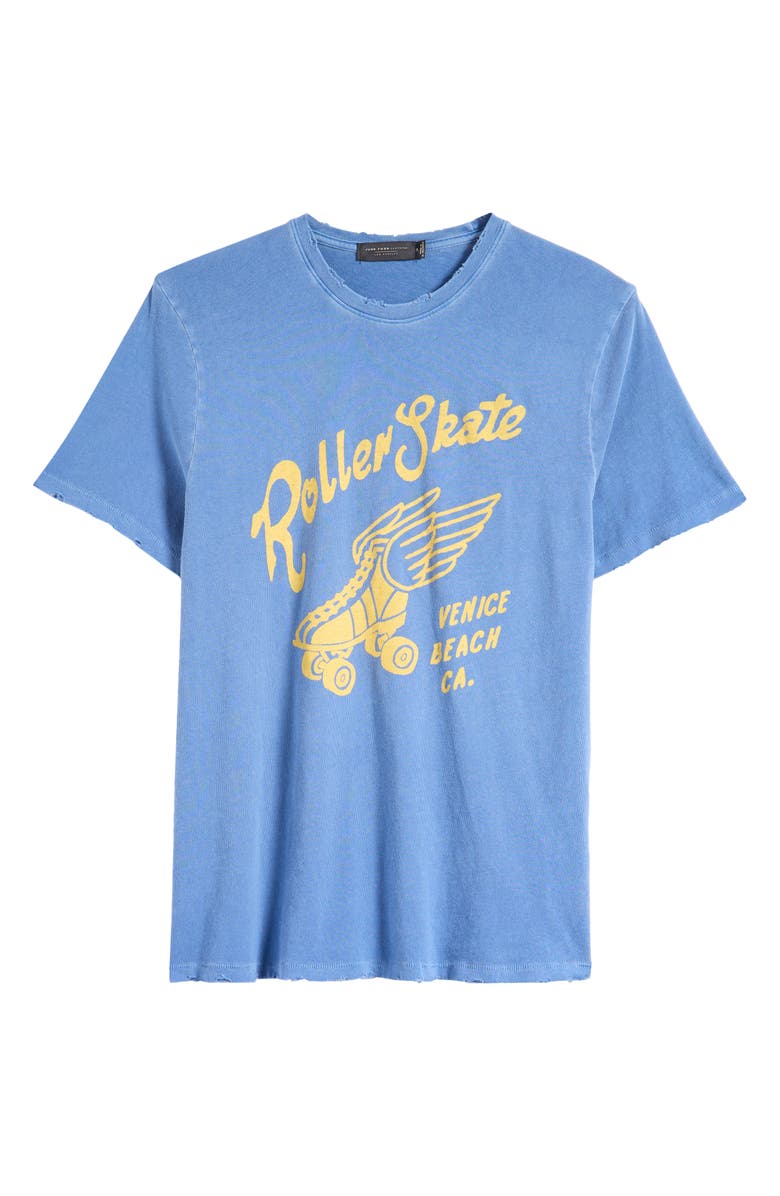 Junk Food Roller Skate Distressed Cotton Graphic T-Shirt, Alternate, color,