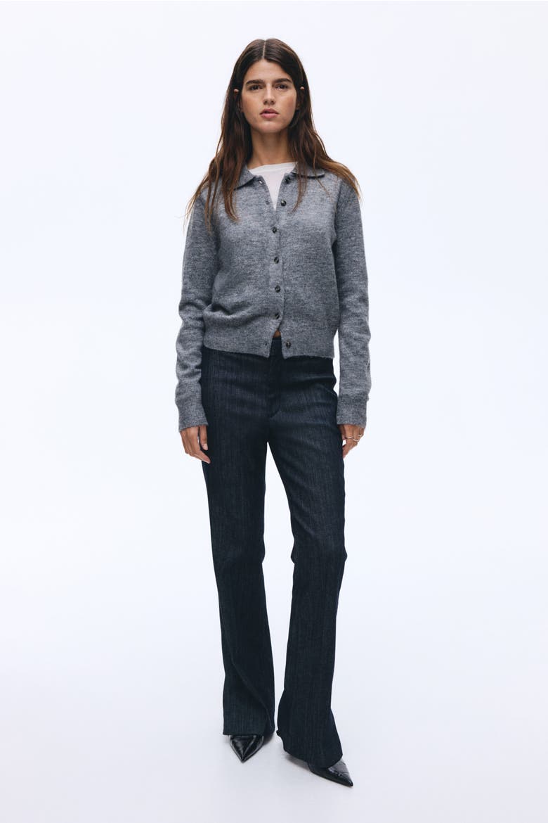 High Flared Jeans, Alternate, color, Dark denim blue