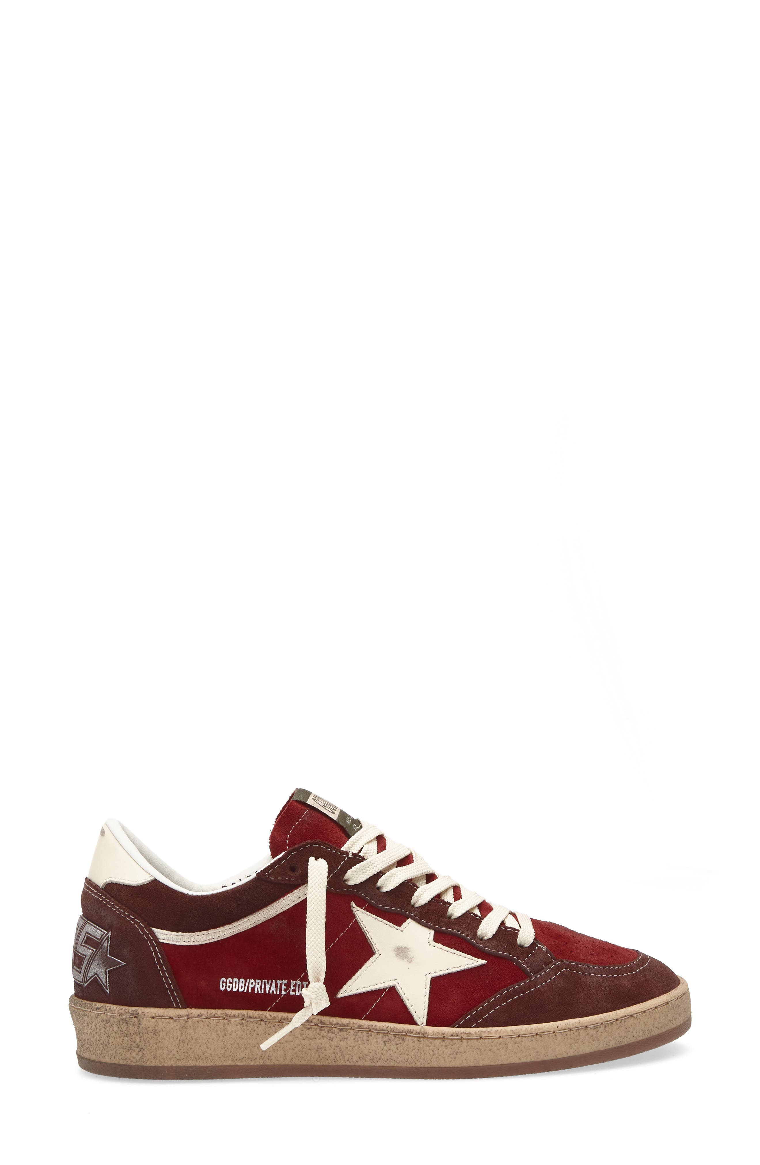 Golden Goose Ball Star Sneaker, Alternate, color, Brown/ Red/ White