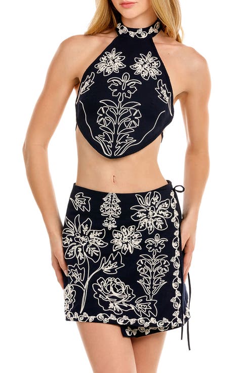 Elay Batik Cover-Up Crop Top
