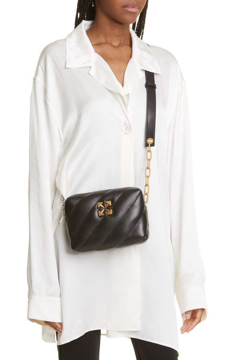 Off-White Jackhammer Quilted Leather Camera Bag, Alternate, color,