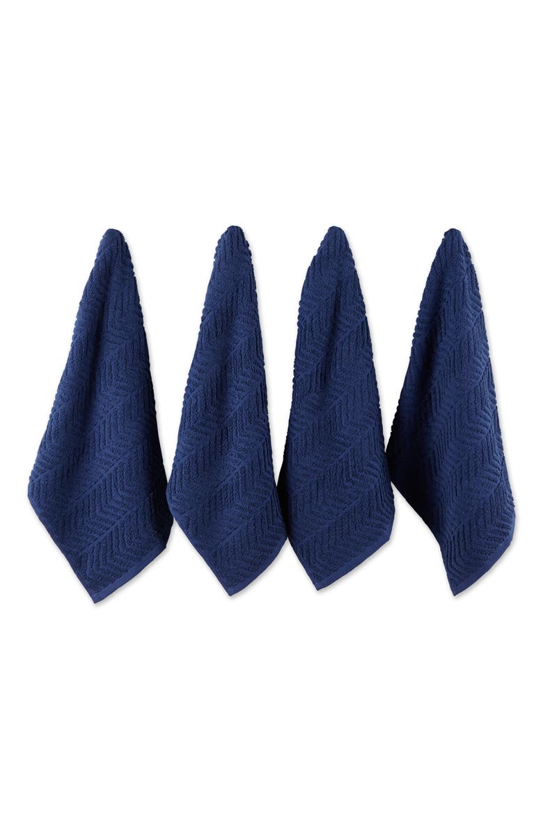 Chevron Luxury Bar Mop Set/4, Main, color, Nautical Blue