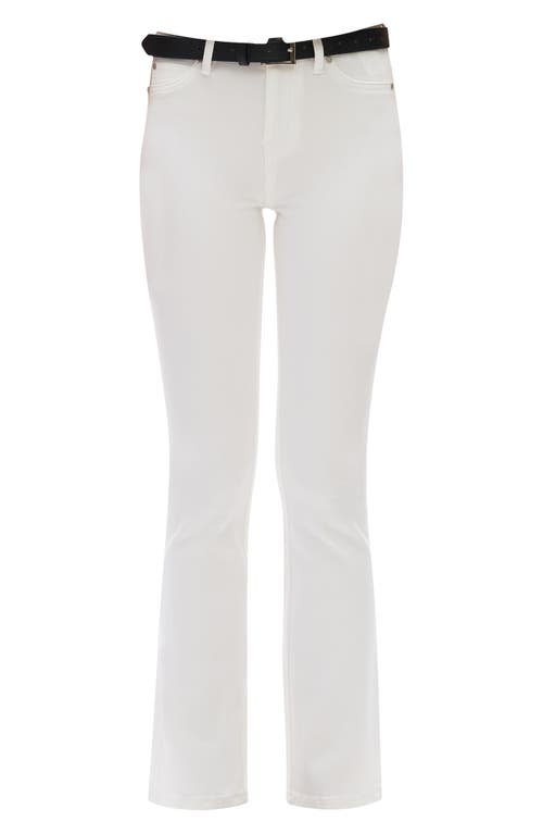 Bayeas High Waist Bootcut Jeans In White