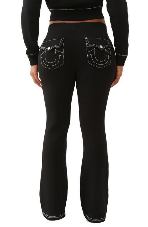 True Religion Big T Flare Sweatpants In Black