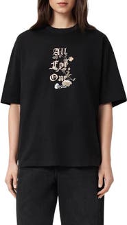 AllSaints Oneness Etta Embroidered Graphic T-Shirt