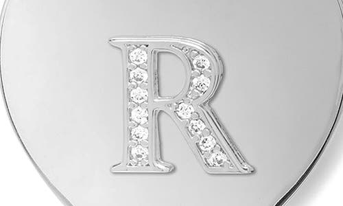 Melinda Maria Love Letters Initial Heart Medallion Necklace In Silver R