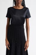Emporio Armani Satin Stretch Silk T-Shirt