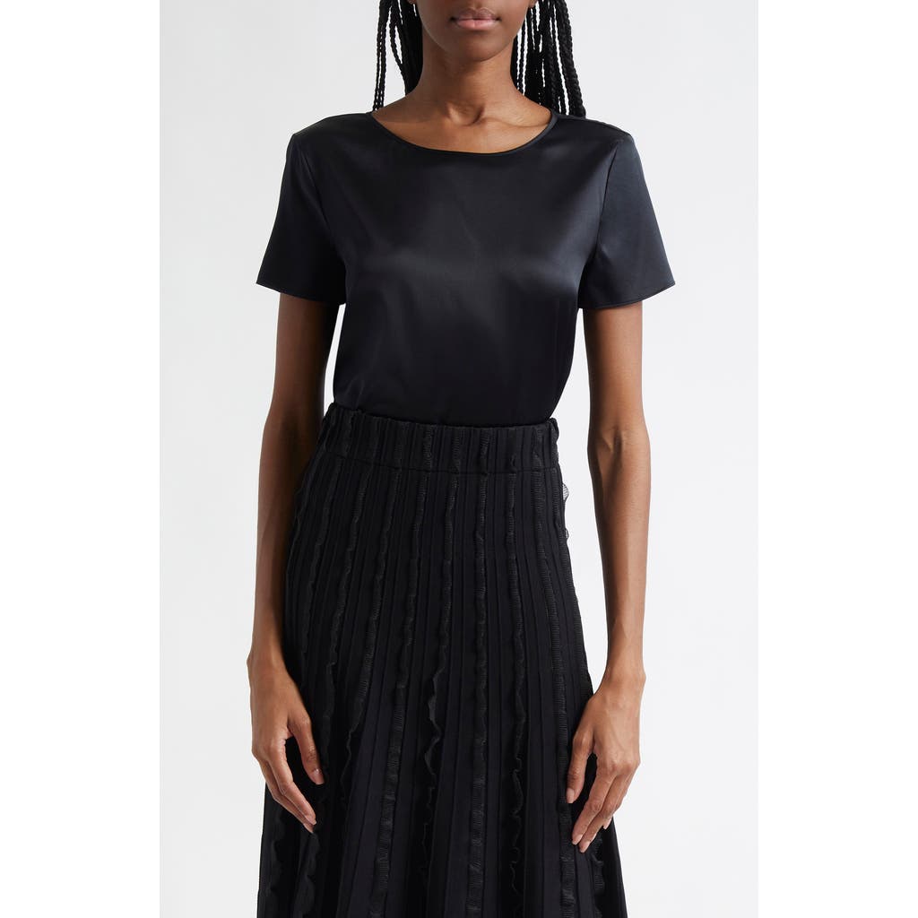 EMPORIO ARMANI EMPORIO ARMANI SATIN STRETCH SILK T-SHIRT