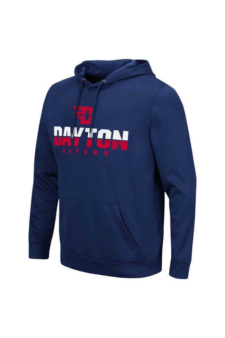 Men's Colosseum Navy Dayton Flyers Lantern Pullover Hoodie, Alternate, color, Navy