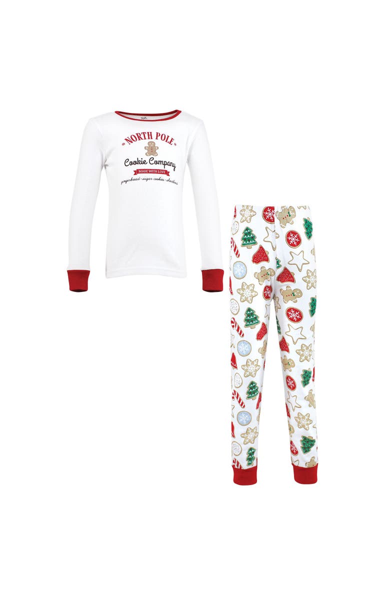 Touched by Nature Short Sleeve Top and Pant Pajamas, Main, color, Christmas Cookies