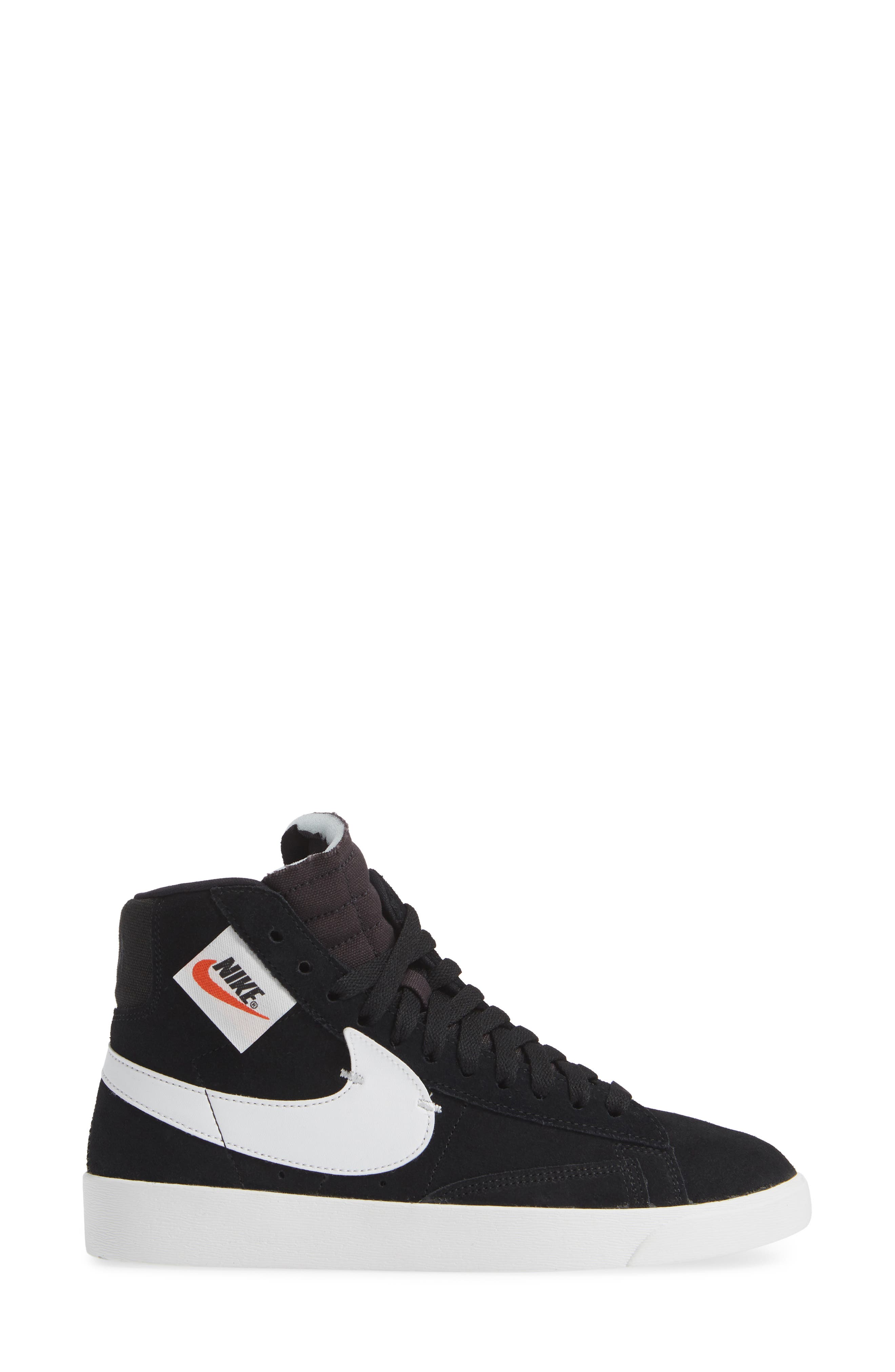 Blazer Mid Rebel Sneaker, Alternate, color, BLACK/ WHITE/ GREY