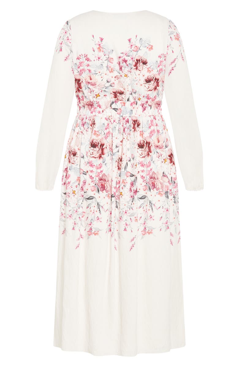 City Chic Keyla Floral Long Sleeve Maxi Dress, Alternate, color, Posie Iry Perfection