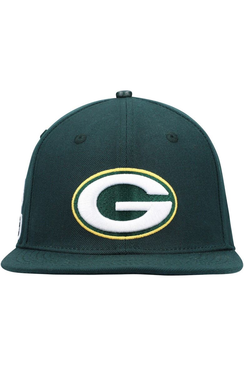 Men's Pro Standard Green Green Bay Packers Logo II Snapback Hat, Alternate, color, Green