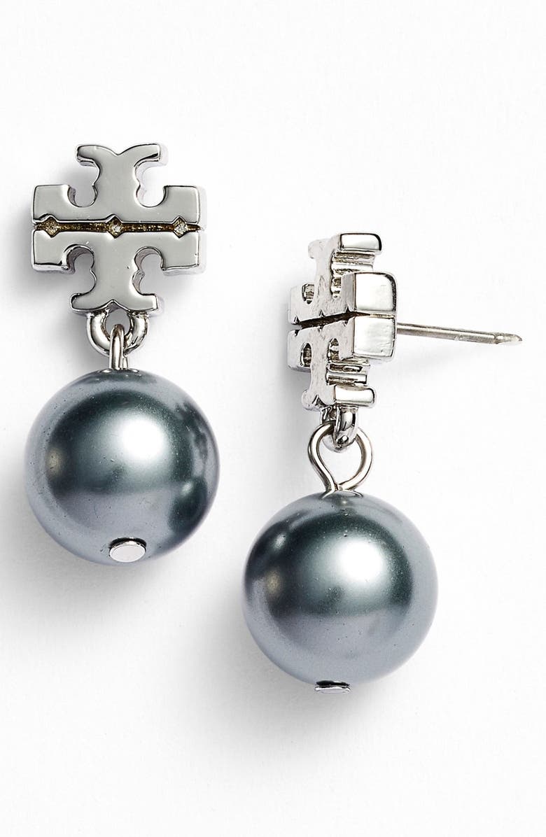 Tory Burch Faux Pearl Drop Earrings, Main, color, 