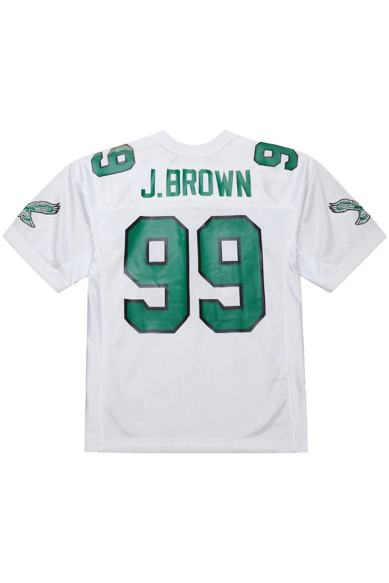 Men's Mitchell & Ness Jerome Brown White Philadelphia Eagles 1991 Authentic Throwback Retired Player Jersey, Alternate, color, White