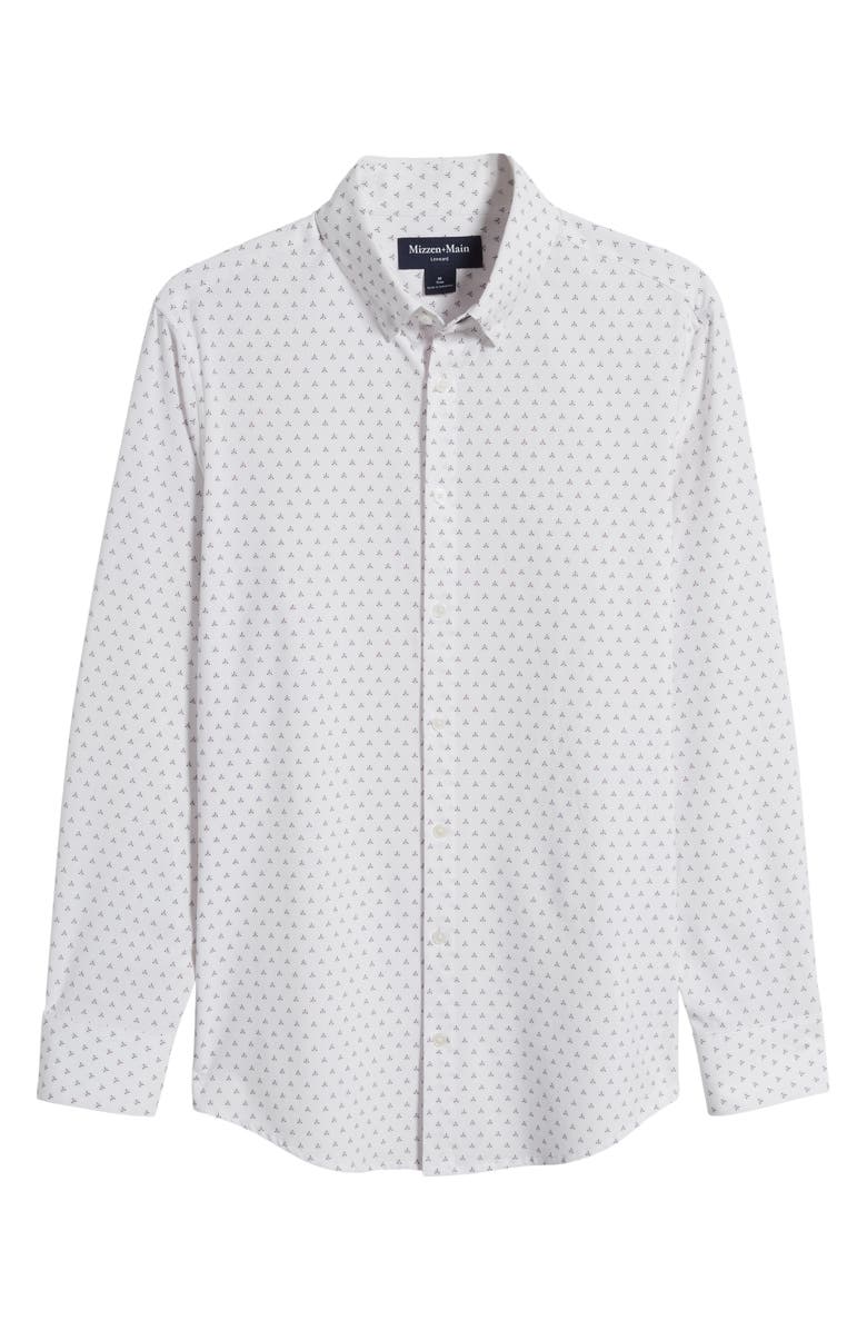 Mizzen+Main Leeward Trim Fit Performance Button-Up Shirt, Alternate, color, 