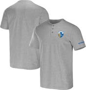 NFL X DARIUS RUCKER Men's NFL x Darius Rucker Collection by Fanatics Heather Gray Los Angeles Chargers Henley T-Shirt