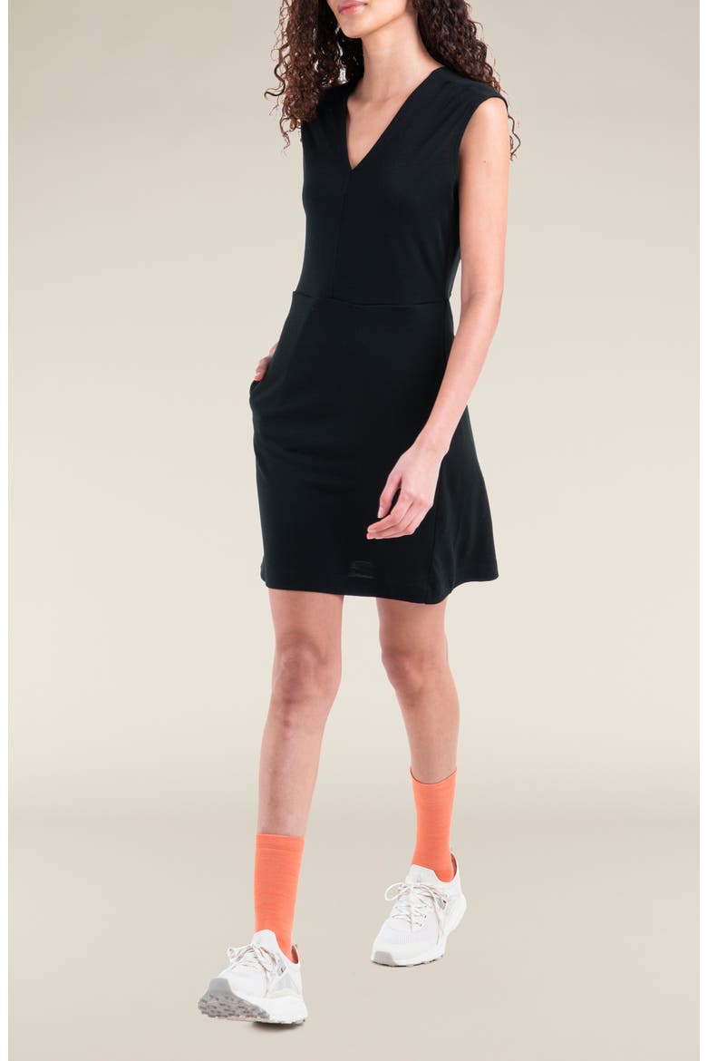 Granary Merino Wool Sleeveless Dress, Alternate, color, BLACK