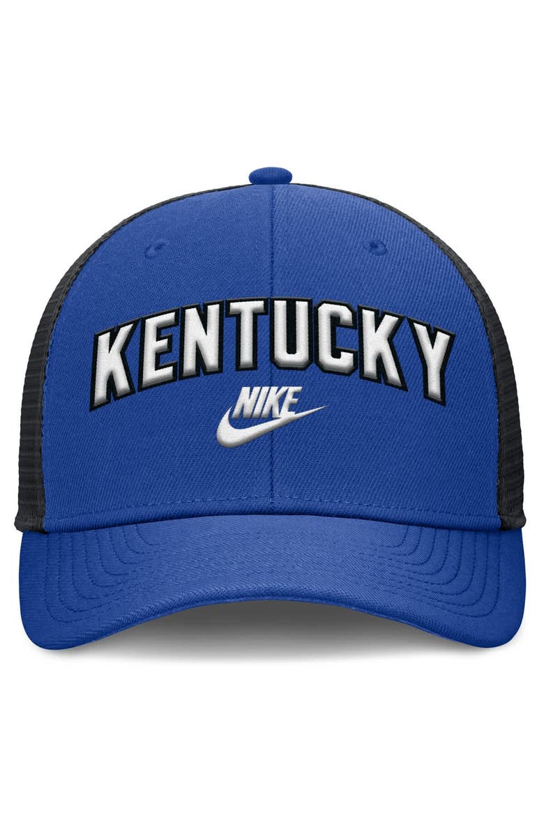 Nike Men's Nike Royal/Black Kentucky Wildcats Legacy Arch Rise Performance Trucker Adjustable Hat, Alternate, color, Royal
