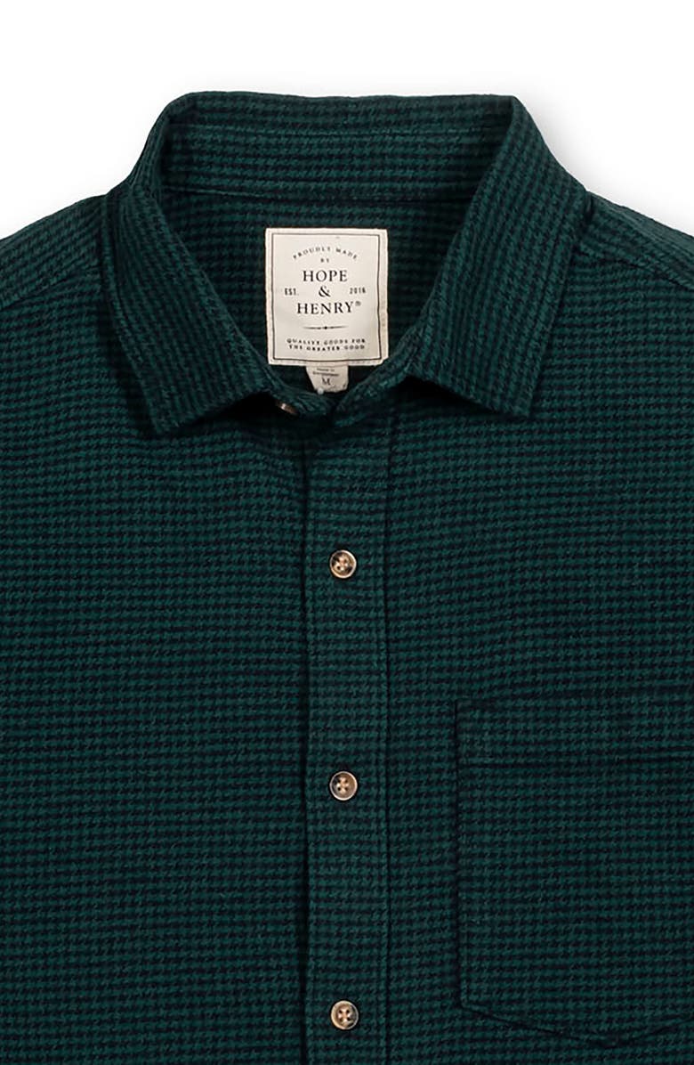 Hope & Henry Organic Long Sleeve Flannel Button Down Shirt, Alternate, color, Scottish Herringbone