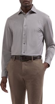 Bugatchi Devon OoohCotton® Geo Print Button-Up Shirt