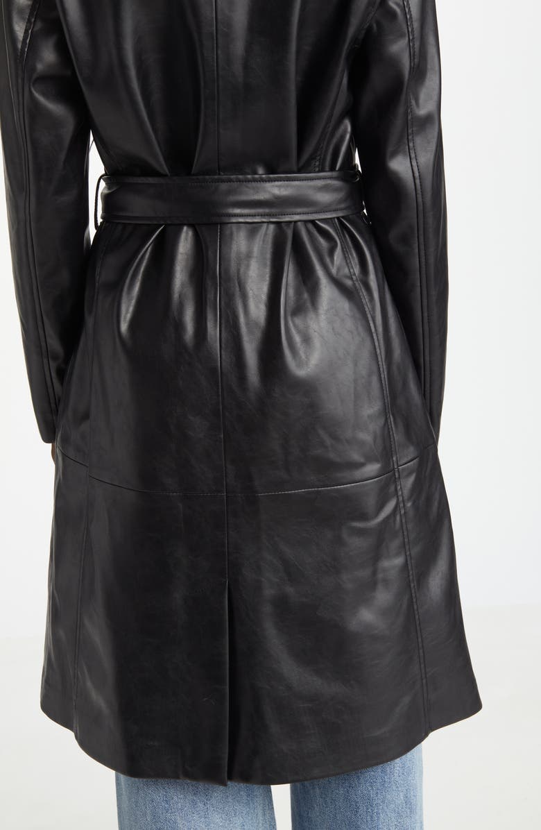 BLANKNYC Faux Fur Shawl Collar Trench Coat, Alternate, color, 