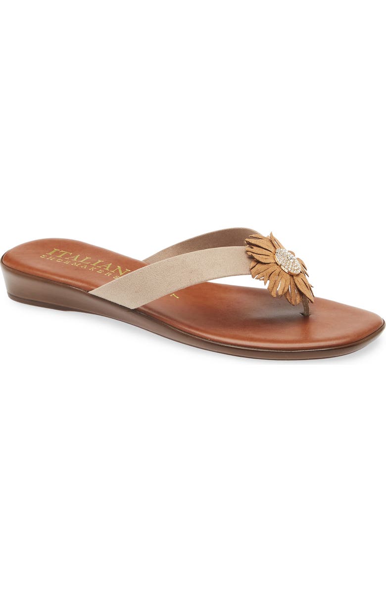 ITALIAN SHOEMAKERS Olaina Flower Sandal, Main, color,