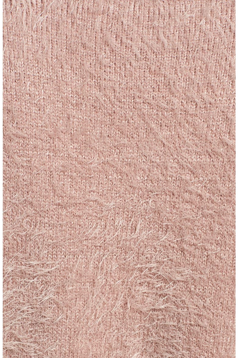 Eyelash Yarn Crewneck Sweater, Alternate, color, DUSTY PINK