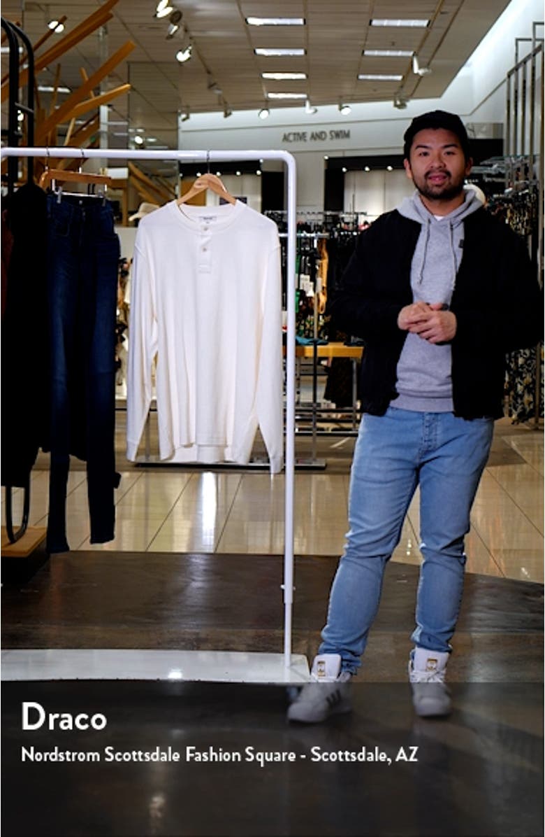 Long Sleeve Cotton Blend Henley T-Shirt, sales video thumbnail