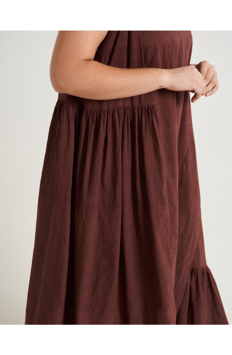 World of Crow Cocoa Brown Pleated Twirl Dress, Alternate, color, 