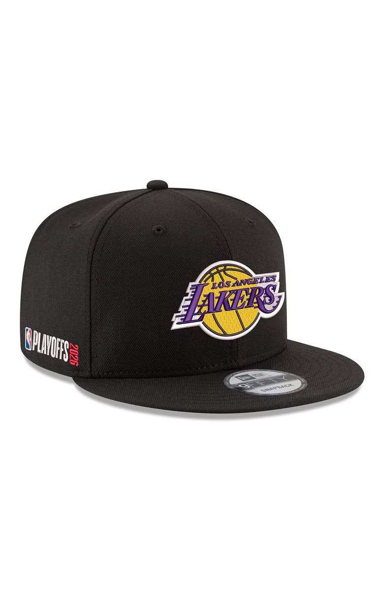 New Era Men's New Era  Black Los Angeles Lakers 2026 NBA Playoffs 9FIFTY Snapback Hat, Main, color, Black