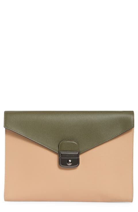 Le Pliage Colorblock Leather Clutch