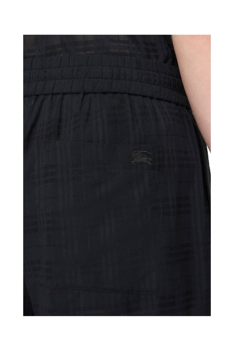 Check Cotton Voile Shorts, Alternate, color, Black