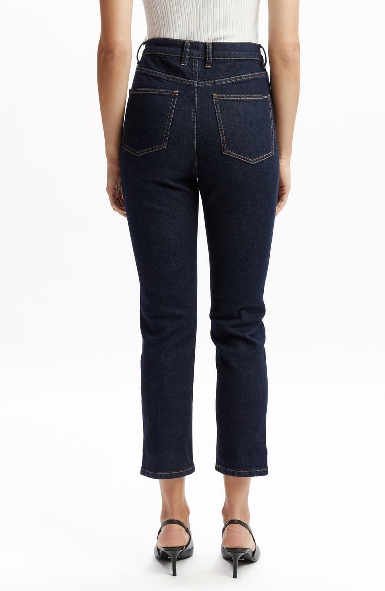 Bardot Heidi Straight Leg Crop Jeans, Alternate, color, Dark