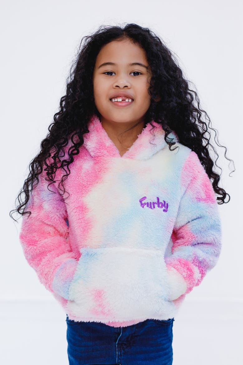 Cosplay Fleece Hoodie, Alternate, color, Furby Pastel Tie Dye