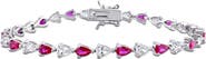 Julianna B. Red Cubic Zirconia & Created Sapphire Bracelet