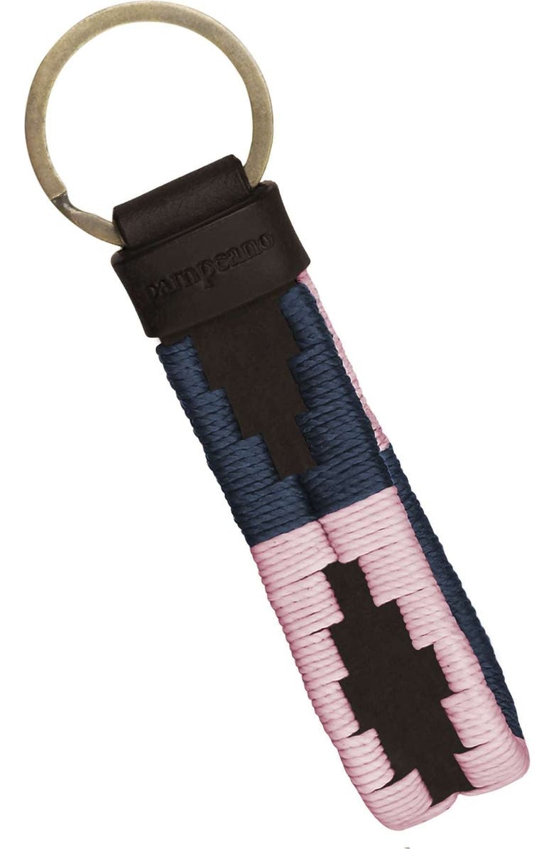 pampeano Charro Loop Keyring, Main, color, Brown/Pink/Navy