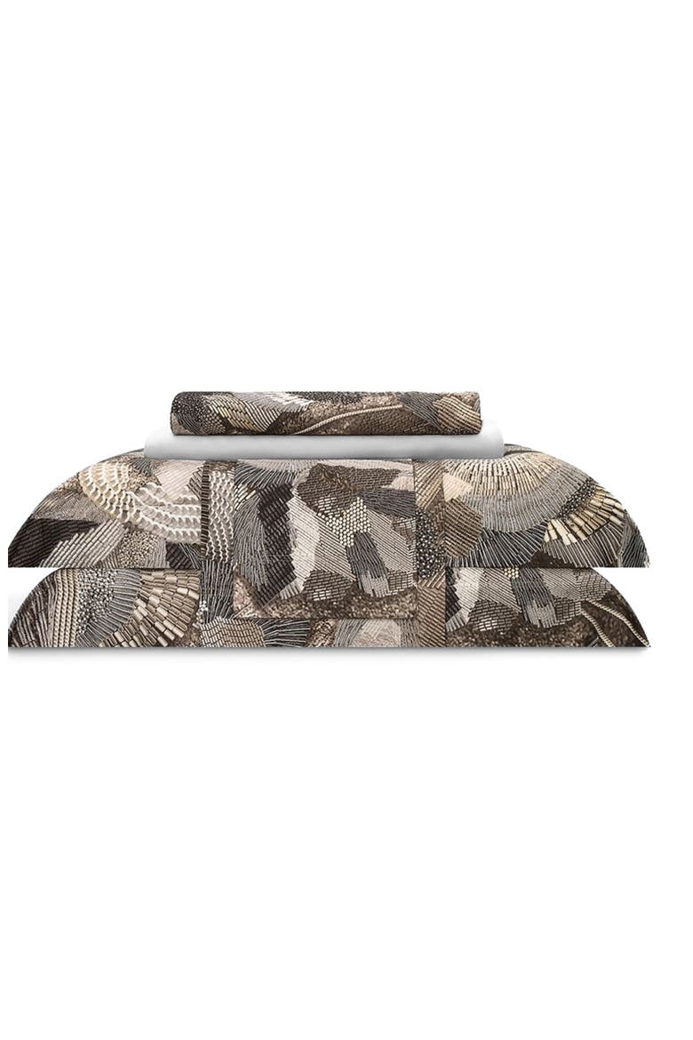 Ligardes duvet cover, Alternate, color, Brown