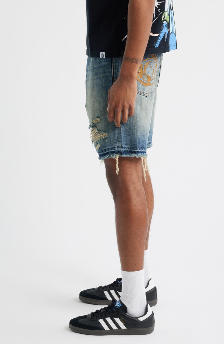 Billionaire Boys Club BB Cadet Distressed Cutoff Denim Shorts, Alternate, color, Crater