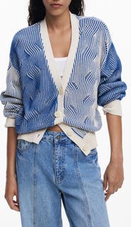 Desigual Mixed Stripe Cardigan