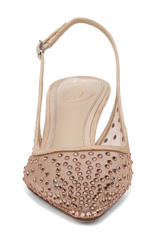 Sam Edelman Bianka Slingback Mesh Pointed Toe Pump In Nude