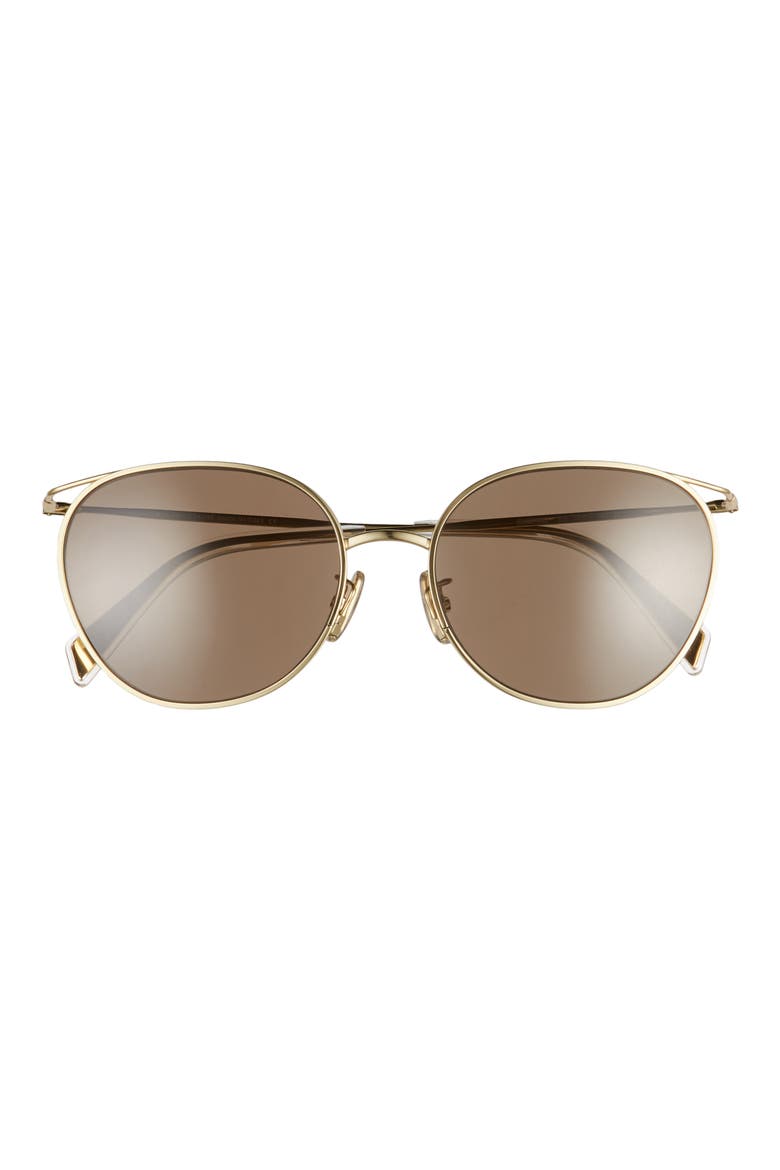 55mm Oval Sunglasses, Main, color, GOLD/ BROWN