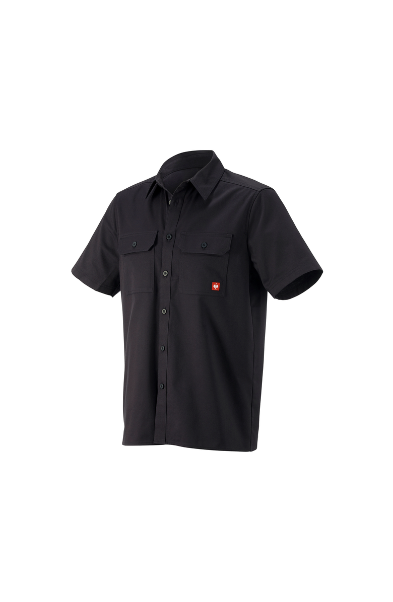 Strauss Short Sleeve Work Shirt e.s.iconic, Main, color, Black