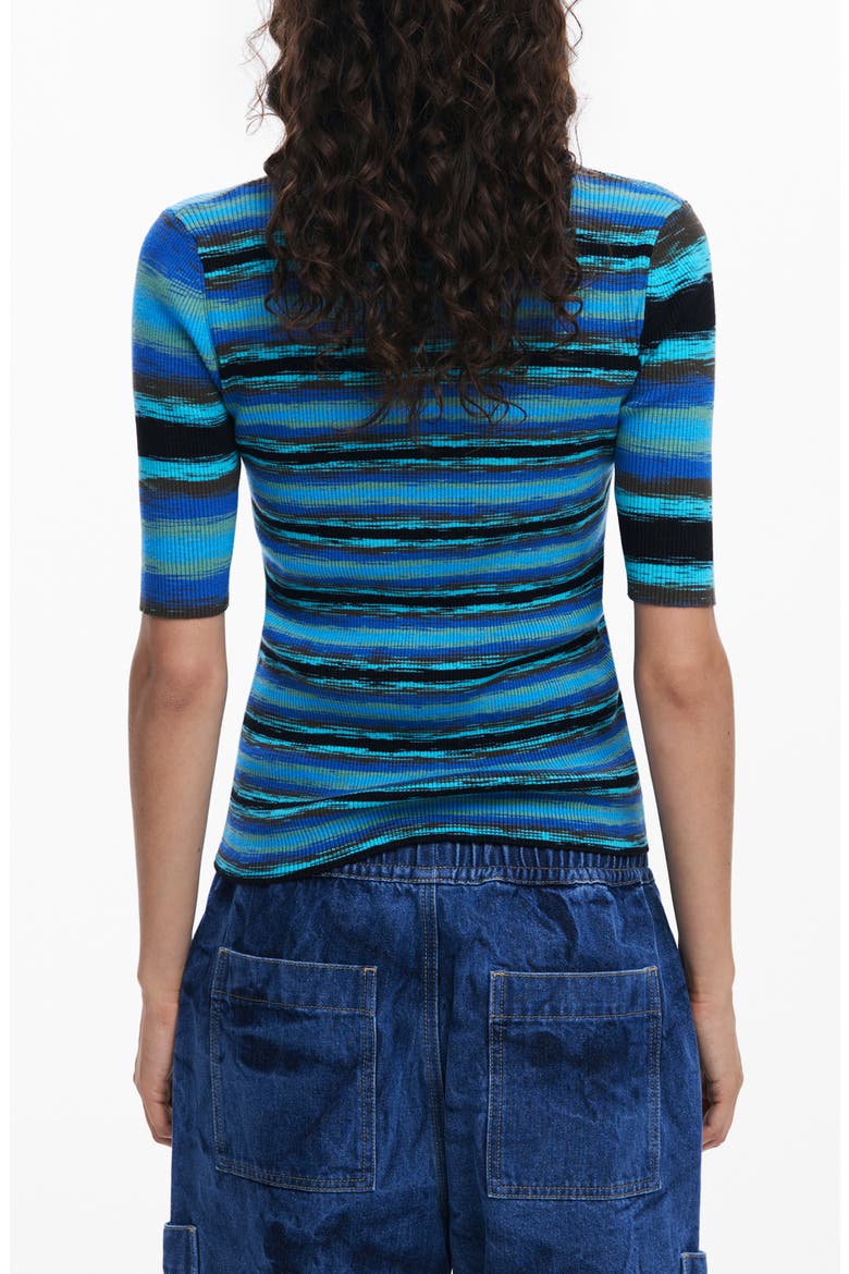 Rib Stripe Henley, Alternate, color, BLUE