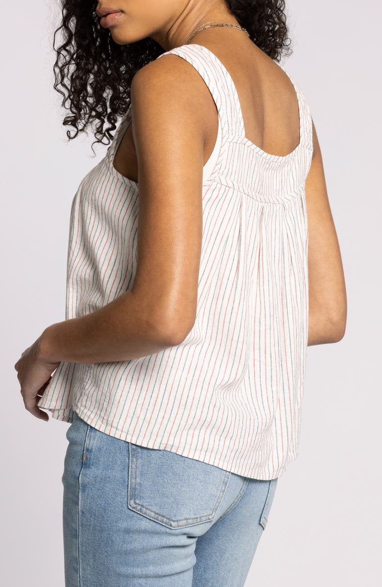 Thread 
Supply Lydia Pleated Linen Blend Tank, Alternate, color, Red Navy